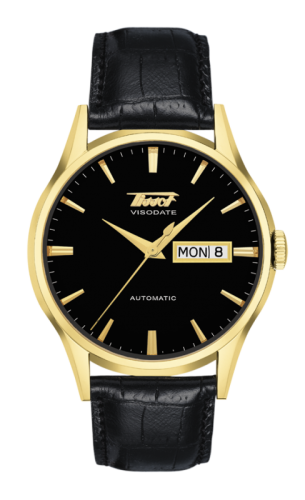 Tissot Visodate Automatic Yellow Gold PVD / Black / Strap